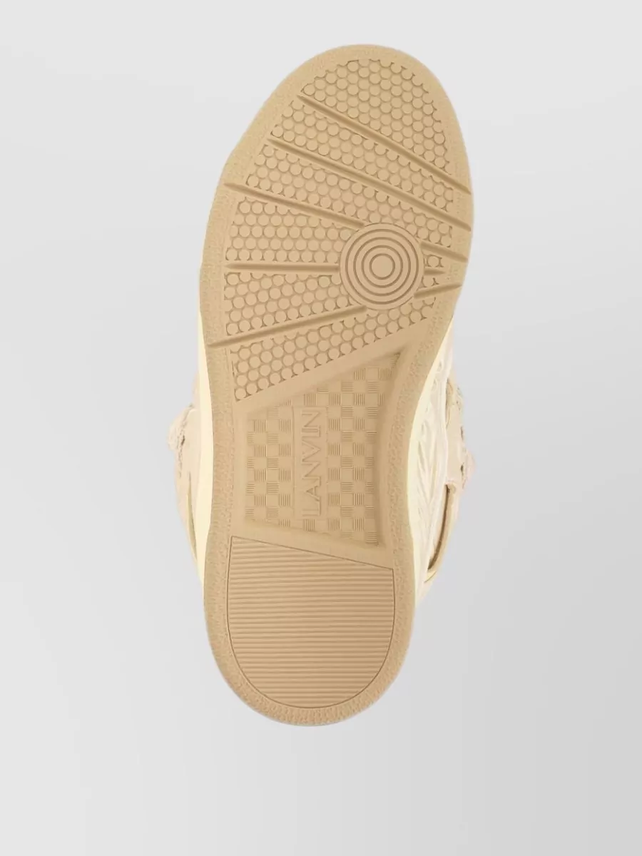 Lanvin Nylon Leather High-Top Sneakers