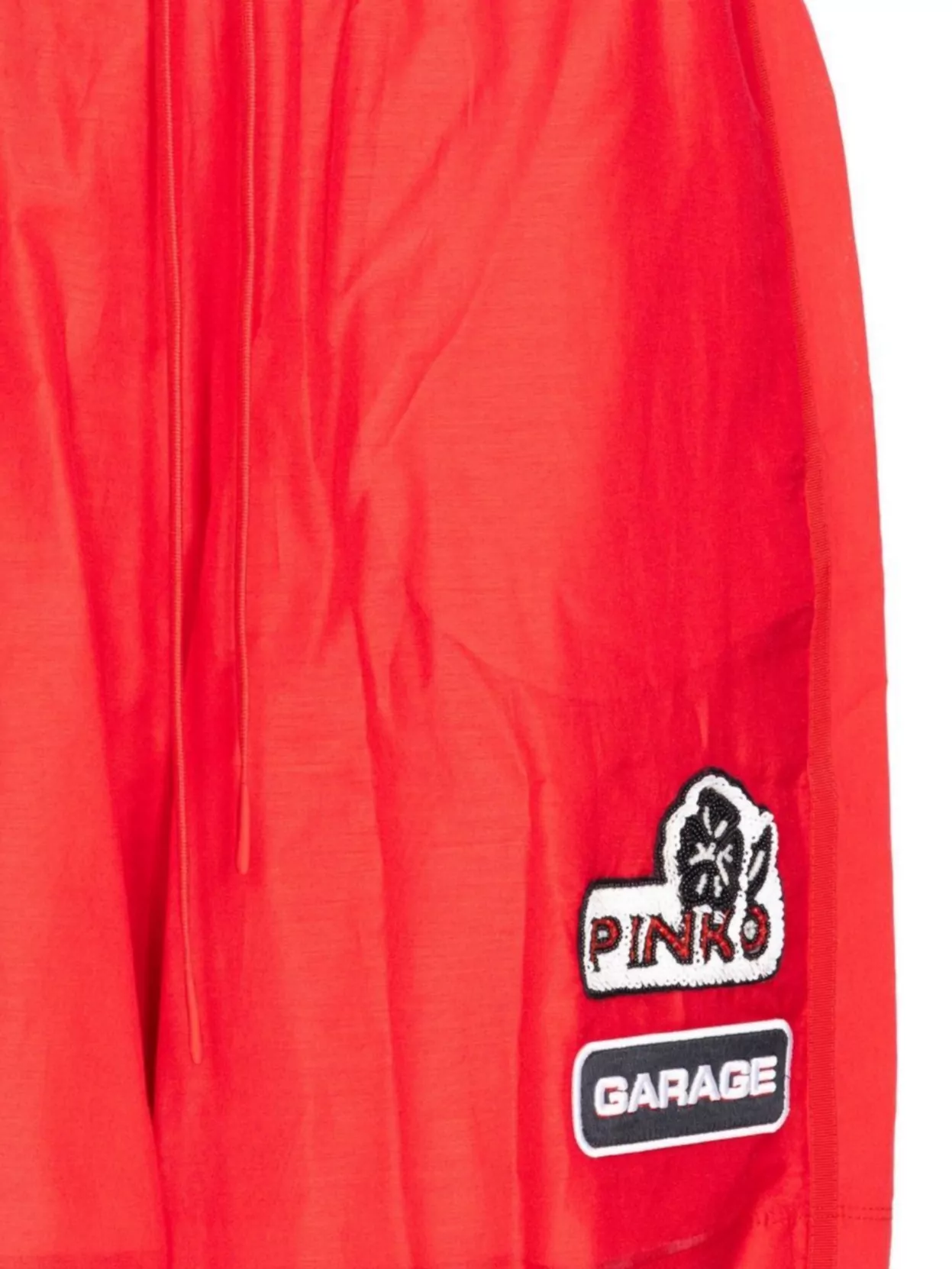 Pinko Lewis Bermuda Shorts Elastic Waistband In Red