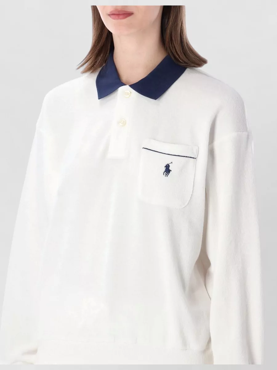 Polo Ralph Lauren Terry Long-Sleeve Polo Shirt