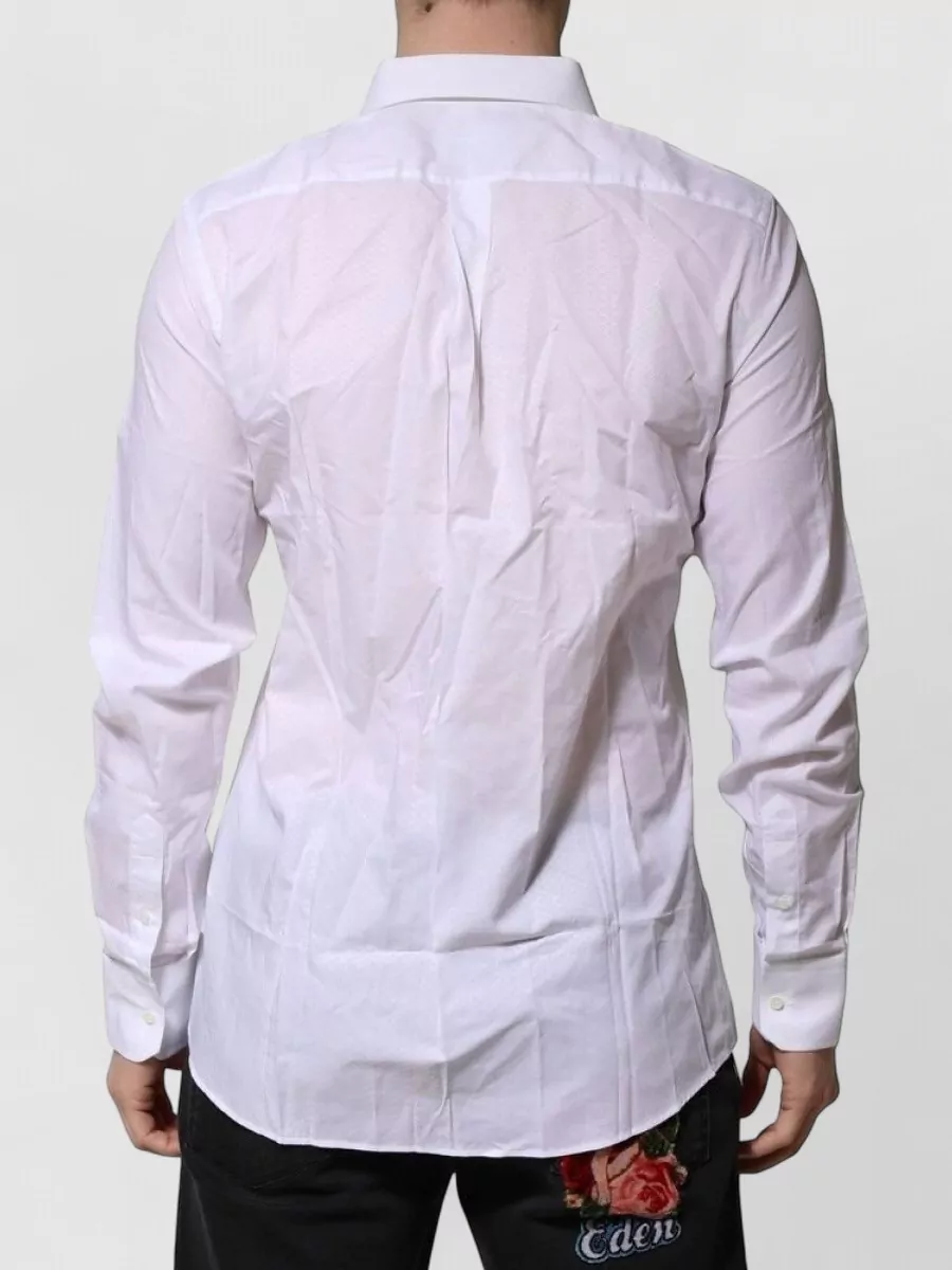 Dolce&Gabbana Textured Cotton Long-Sleeve Shirt