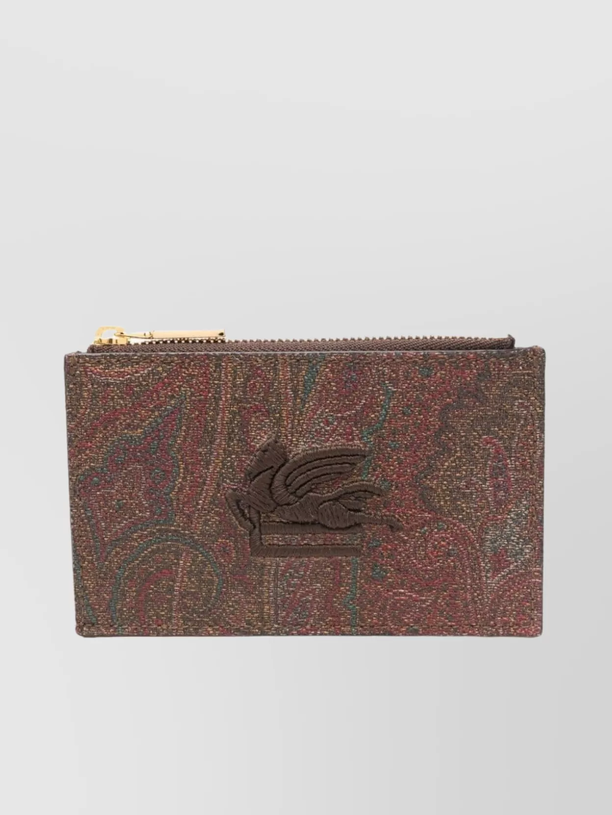 Shop Etro Paisley Textured Cardholder And Tassel Detail