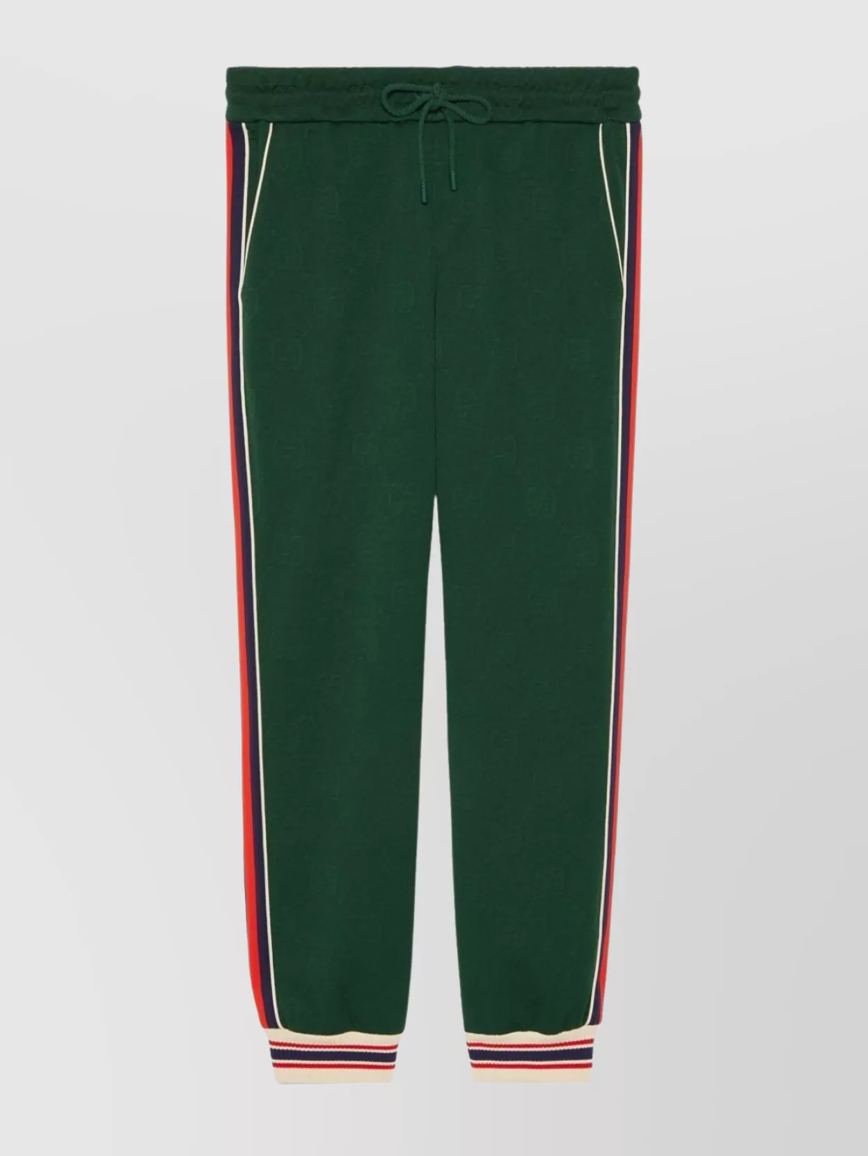 Gucci Trimmed Elastic Waistband Trousers With Ribbed Cuffs