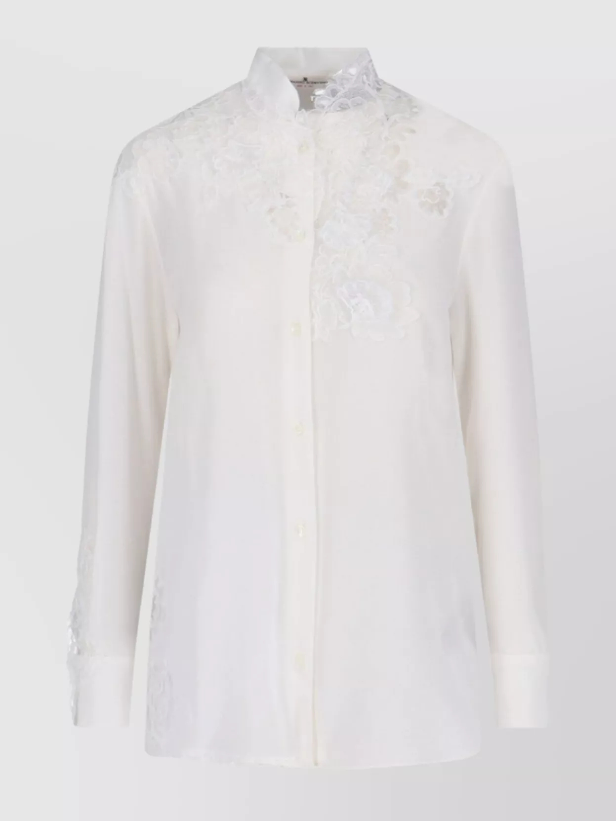 Ermanno Scervino Casual Long Sleeves Embroidered Scalloped Edges