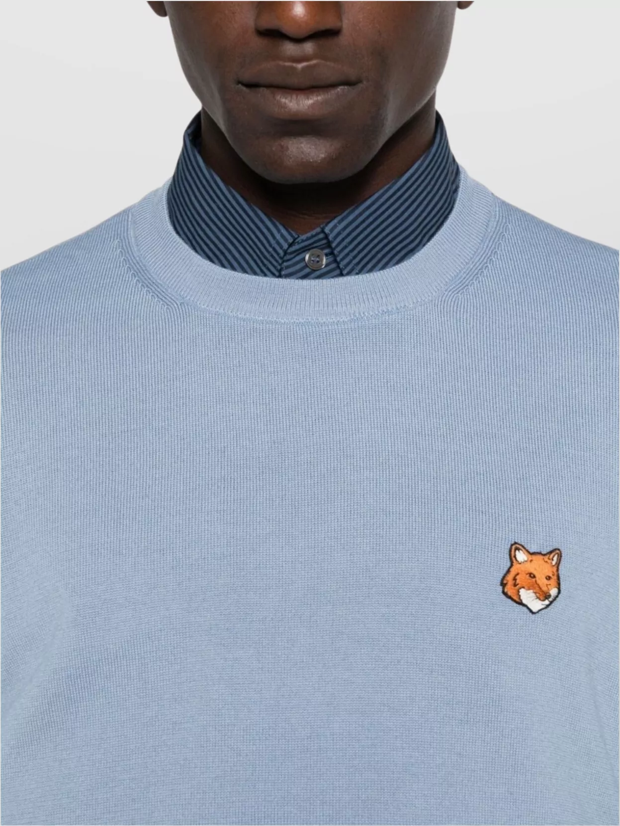 Maison Kitsuné Fox Head Wool Crewneck Jumper