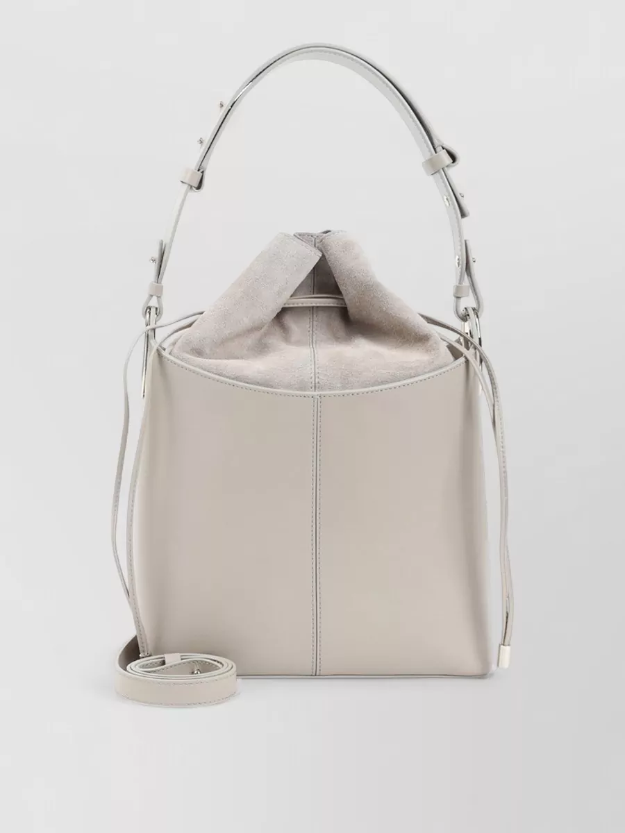 Giorgio Armani Bucket Bag Adjustable Strap Metal Hardware Handle