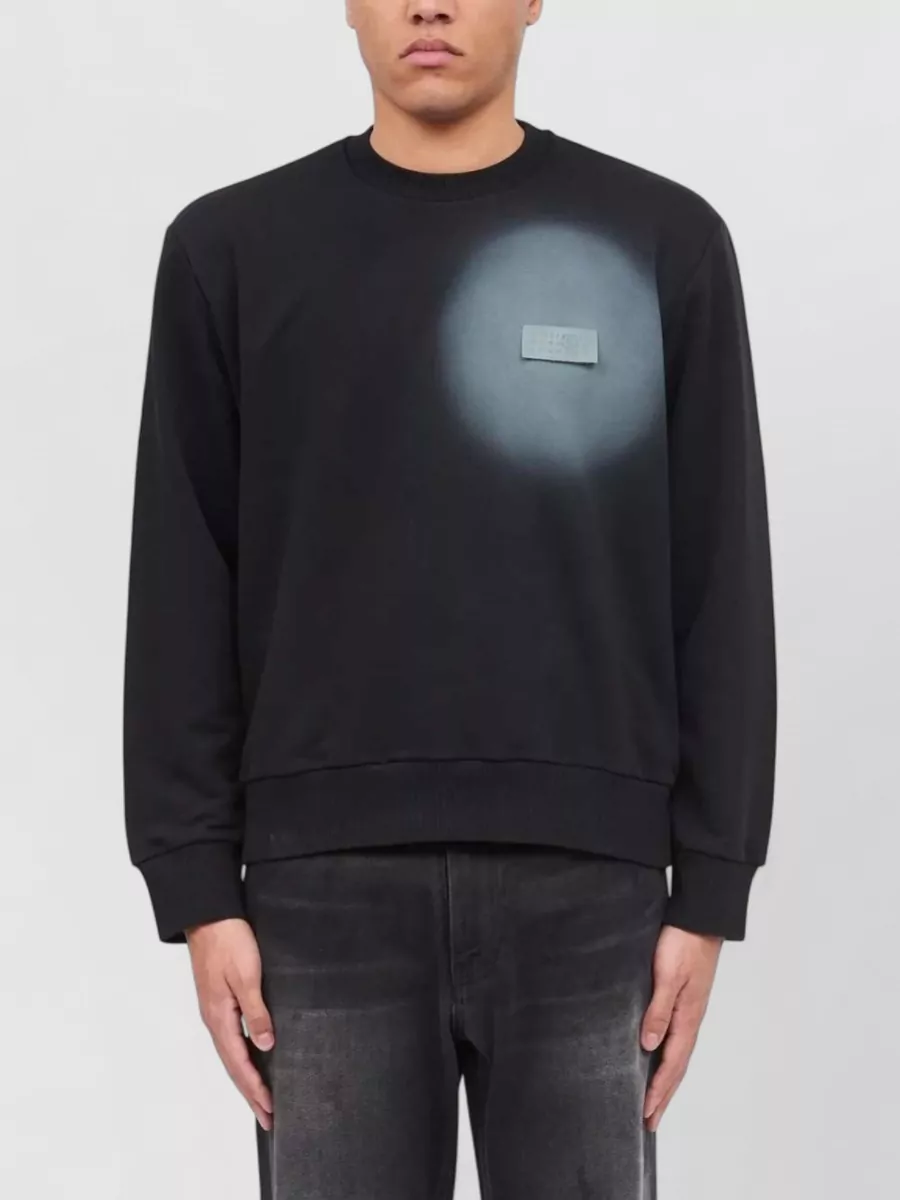 Mm6 Maison Margiela Ribbed Hem Long-Sleeve Sweatshirt