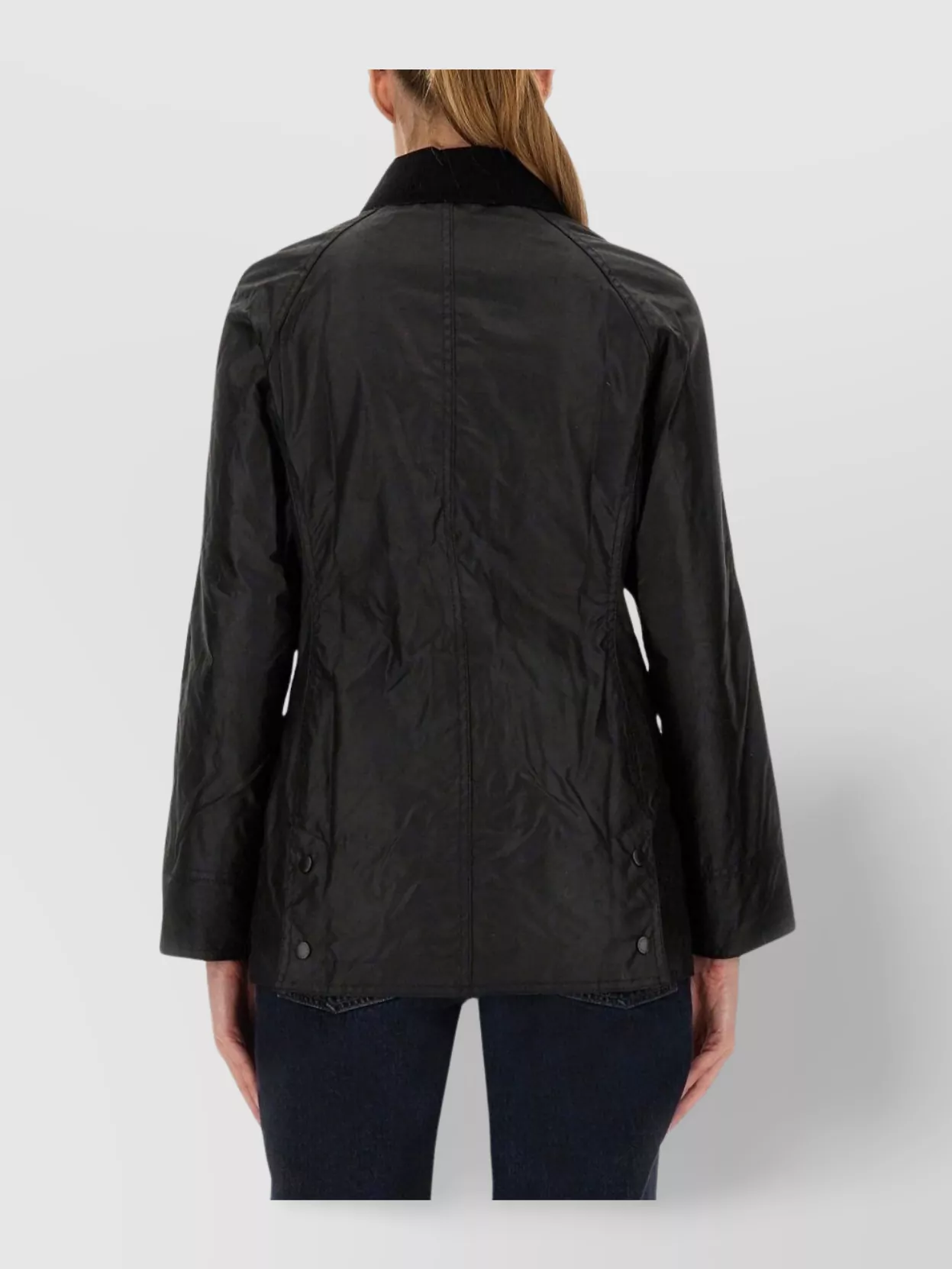Barbour Collared Long Sleeve Coat With Flap Pockets