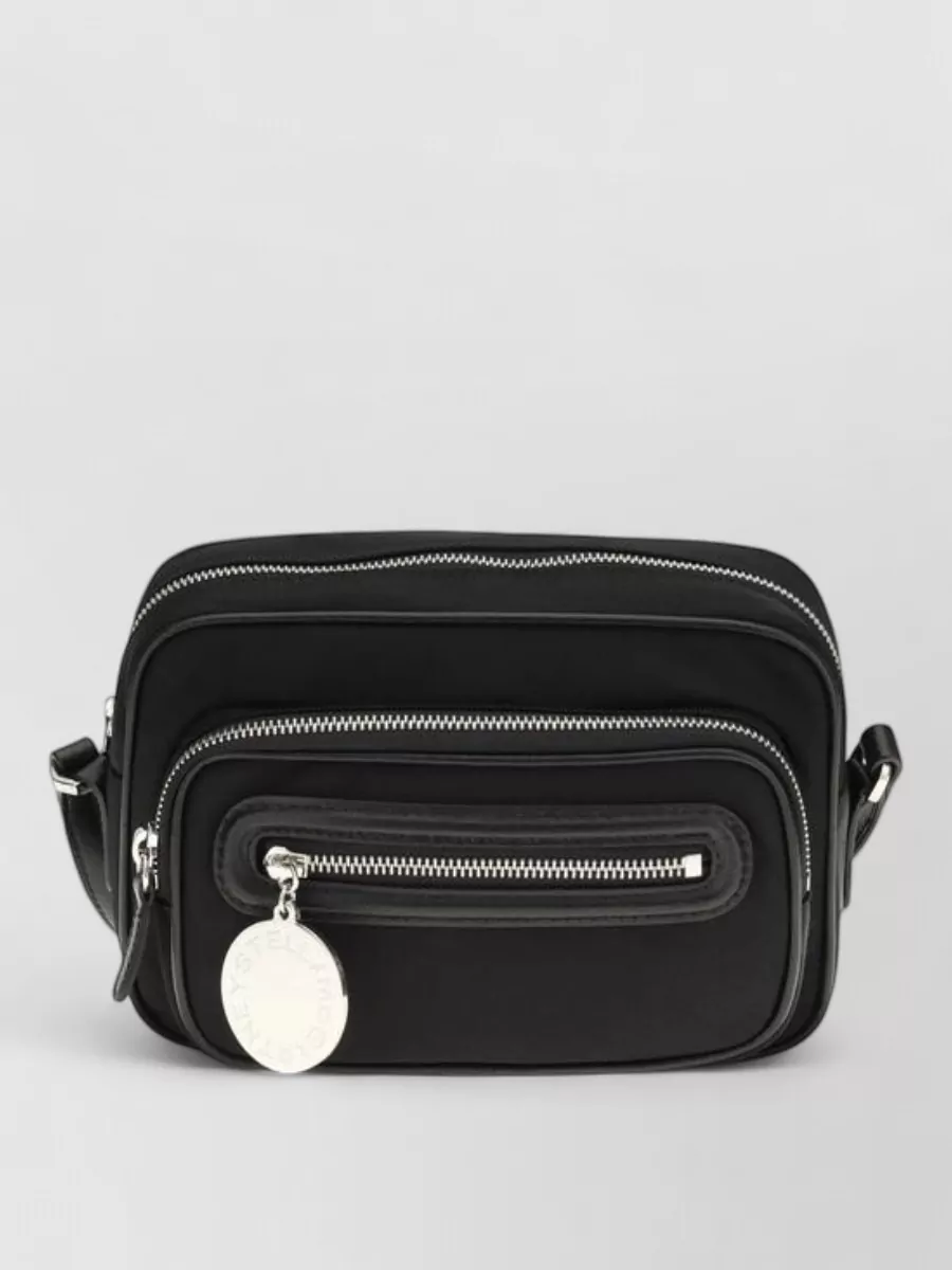 Stella Mccartney Polyamide Backpack Adjustable Shoulder Strap In Black