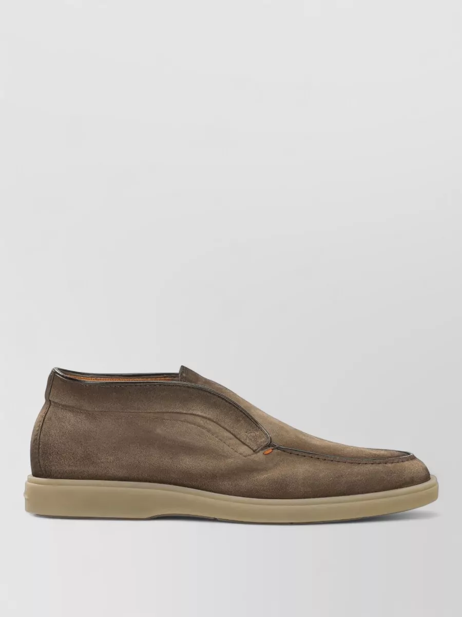 Santoni Suede Leather Loafers
