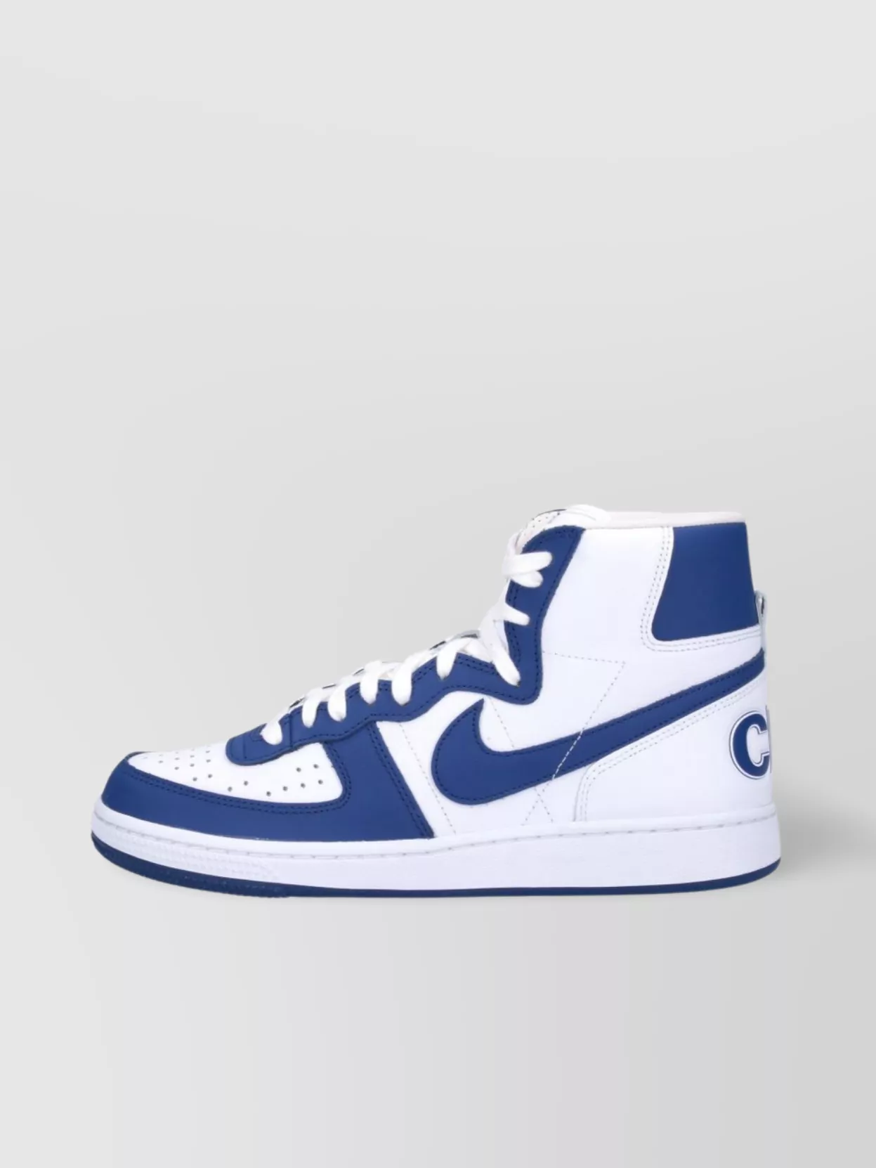 Comme Des Garçons Top Low Perforated Contrast Sneakers In White