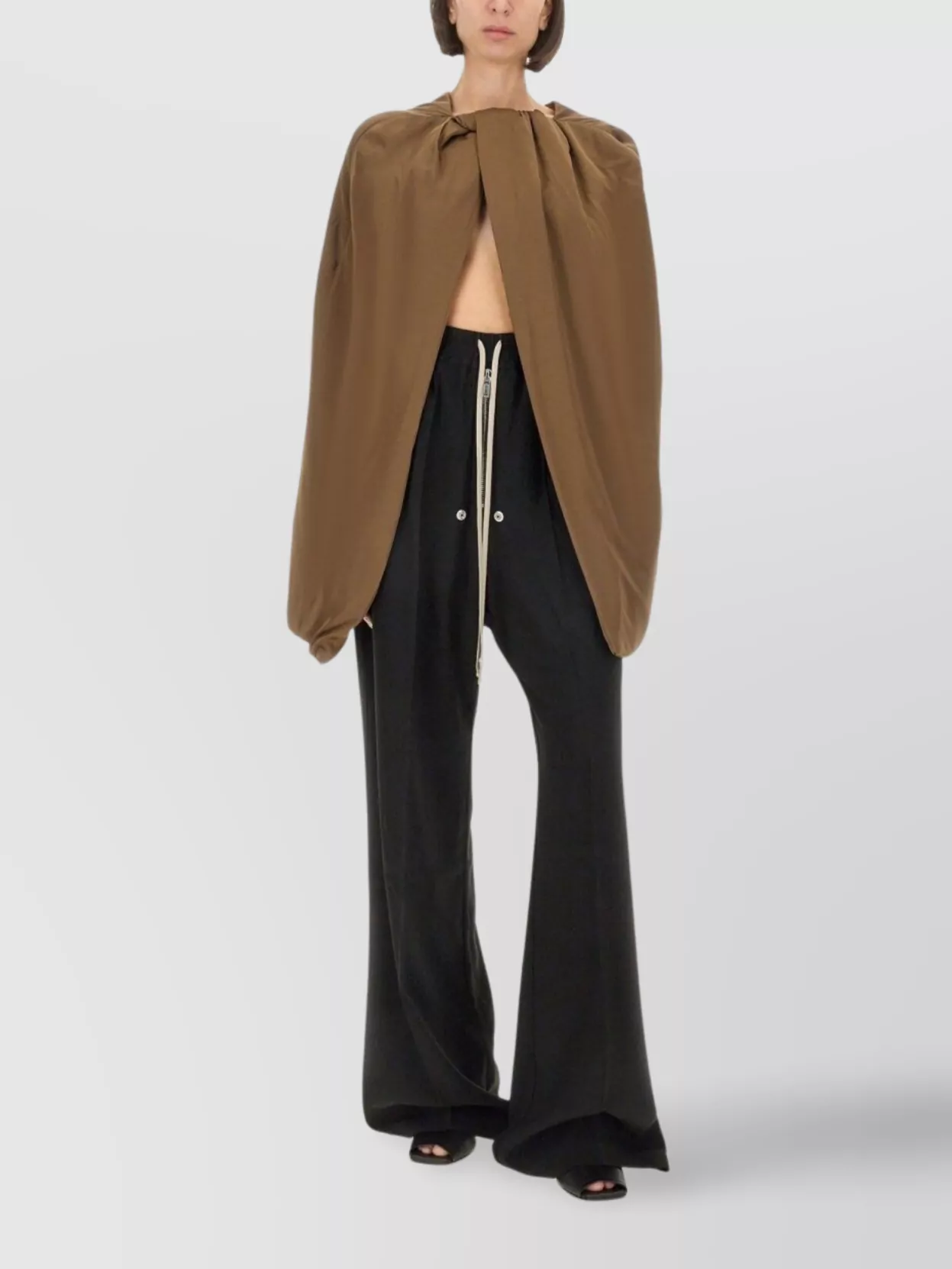Rick Owens Draped Lightweight Long Hooded Top