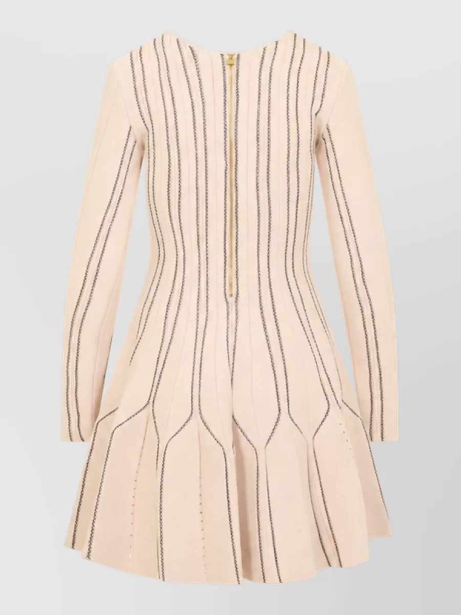 Elisabetta Franchi Fine-Knit Long-Sleeve Mini Dress