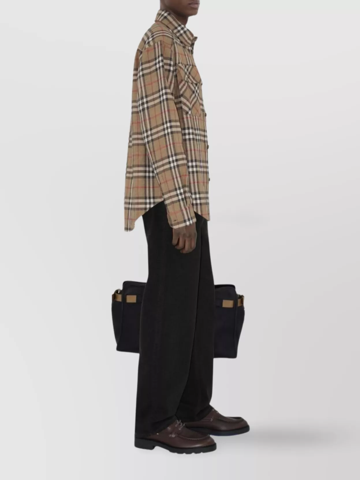 Shop Burberry Checked Shirt With Flap Pockets And Buttoned Cuffs