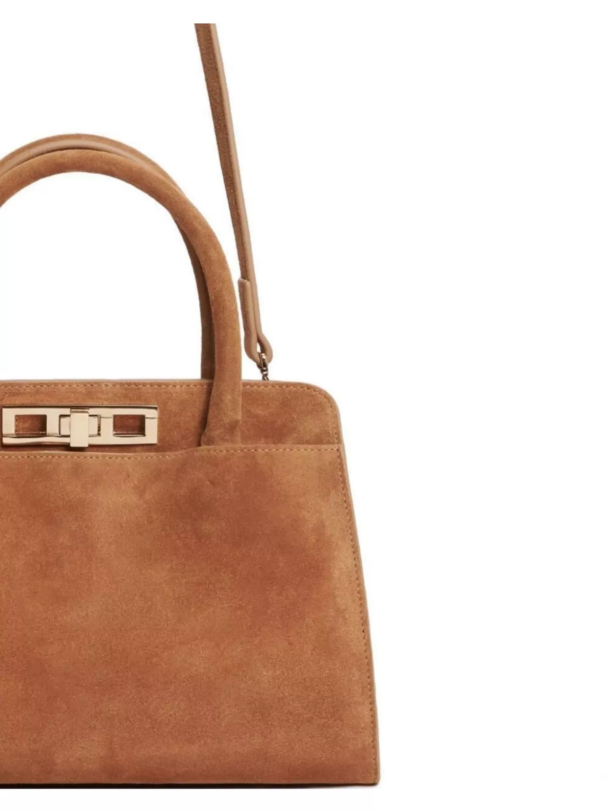 Fabiana Filippi Suede Leather Tote Bag With Adjustable Strap