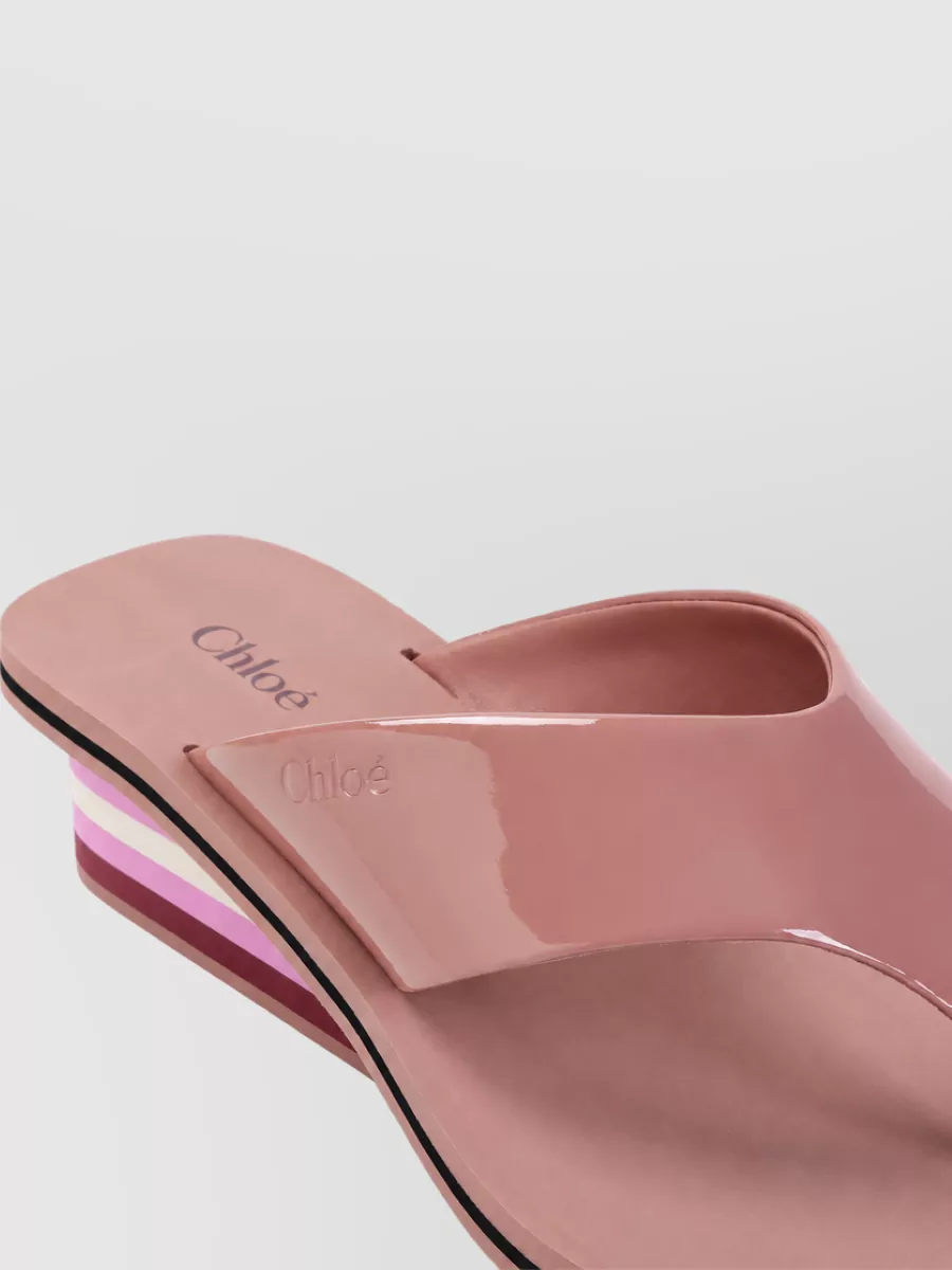 Chloé Leather Thong Slides