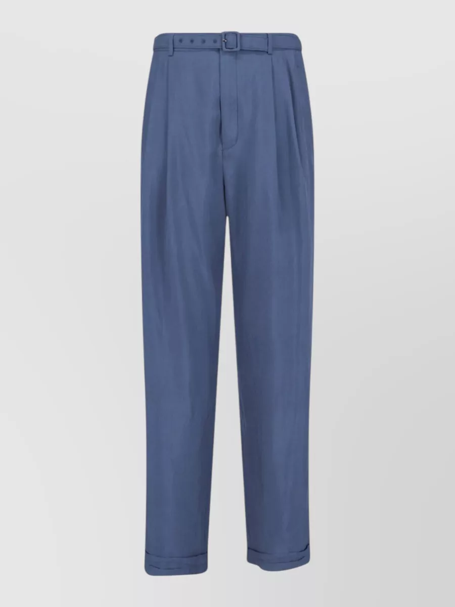 Saint Laurent silk slim-fit pleated tailored trousers