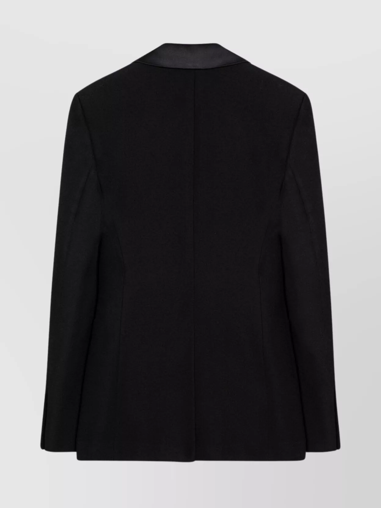 Max Mara Wool Smoking Jacket Tassel Detail In Black