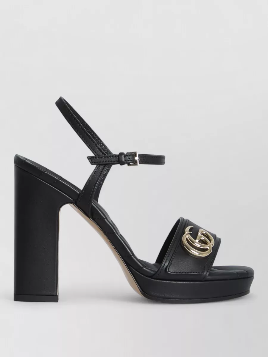 Gucci leather platform sandals