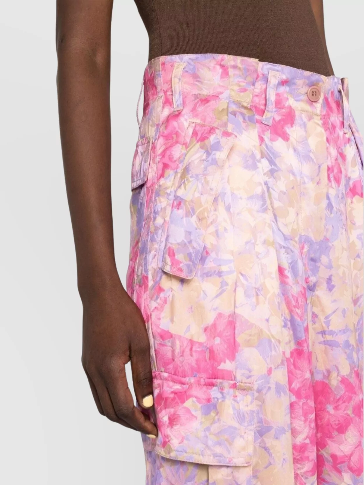 Dries Van Noten Floral Wide Leg Cargo Trousers 6048