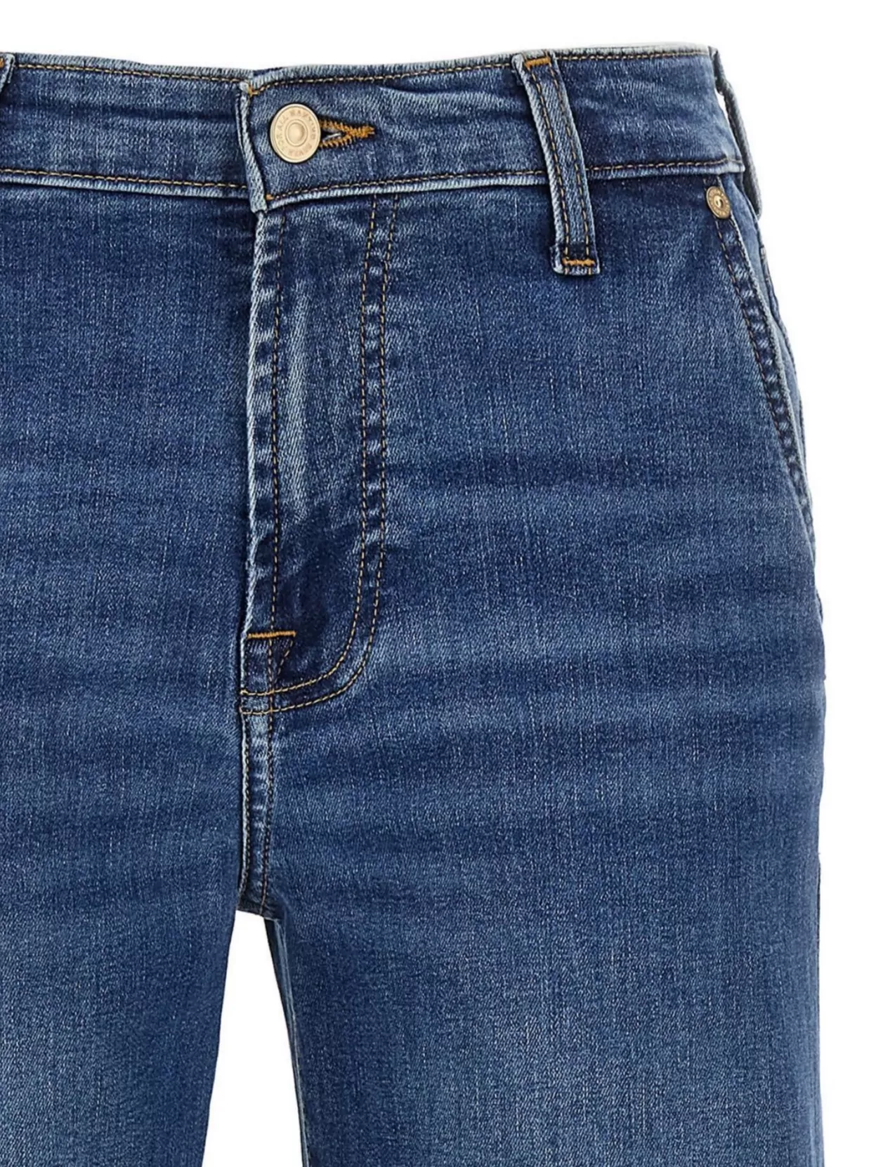 7 For All Mankind Wide-Leg Jeans With Faded Wash And Belt Loops