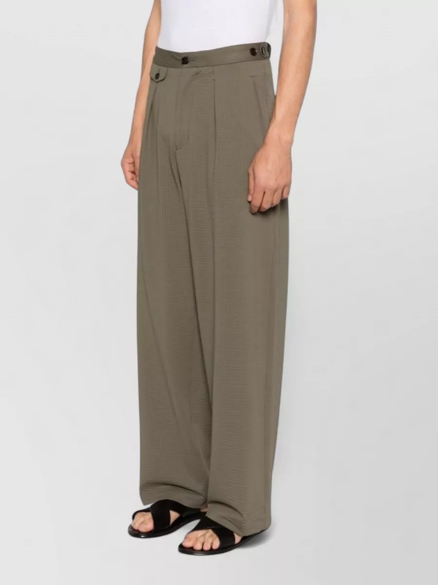 Emporio Armani Pleated Wide-Leg Trousers