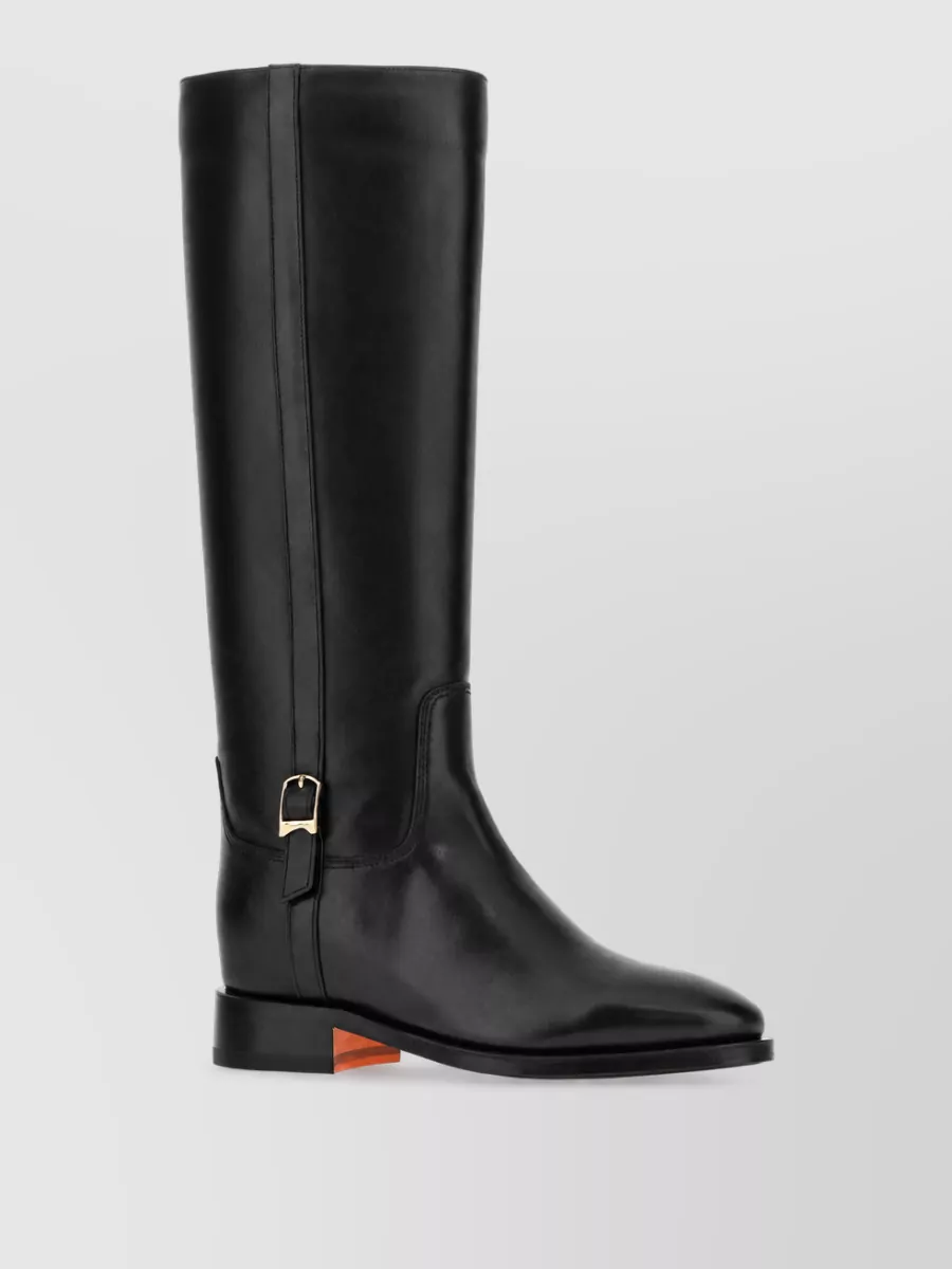 Santoni leather mandy boots