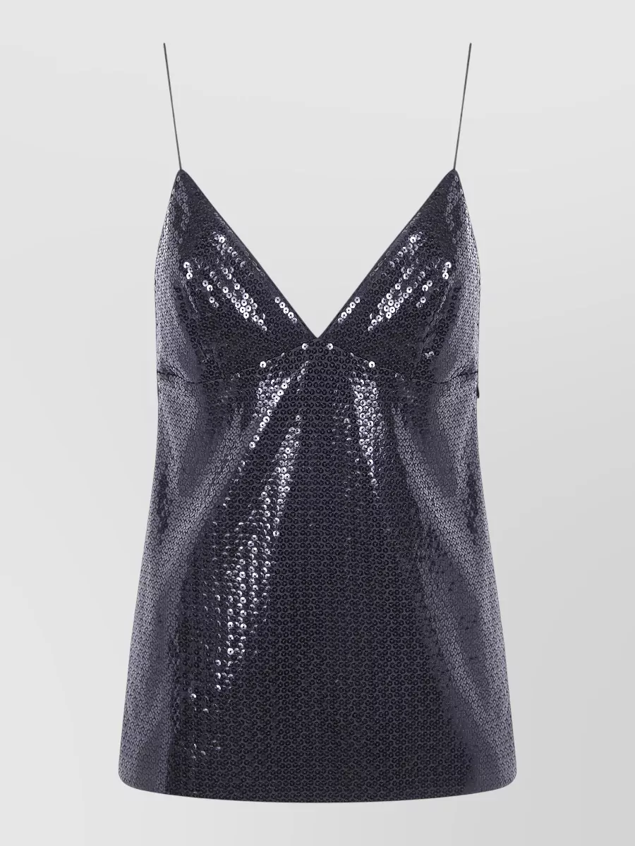 Alberta Ferretti sequined jersey top