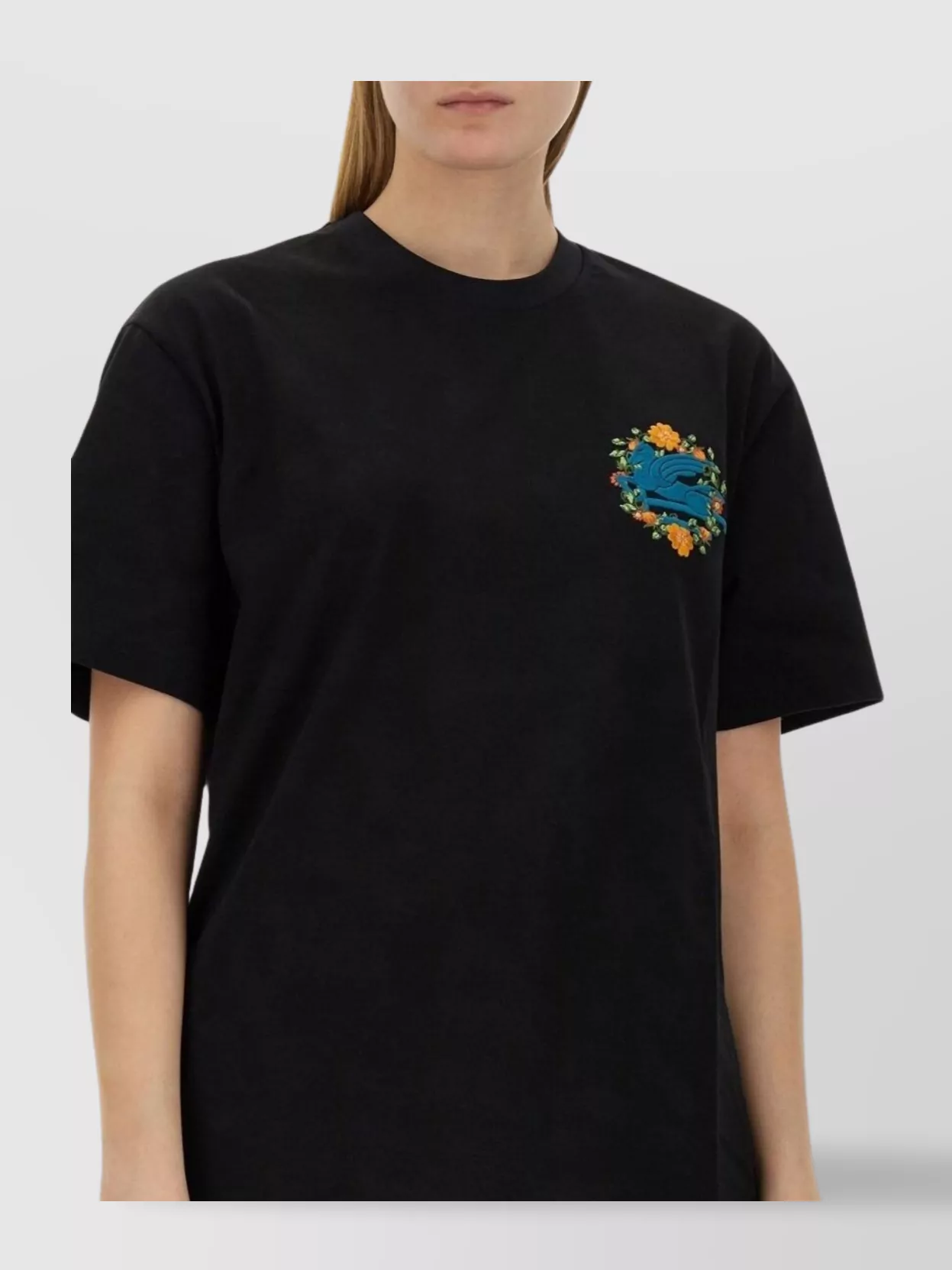 Etro Logo Embroidered Oversized T-shirt