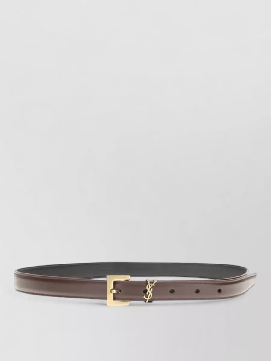 Saint Laurent leather slim belt