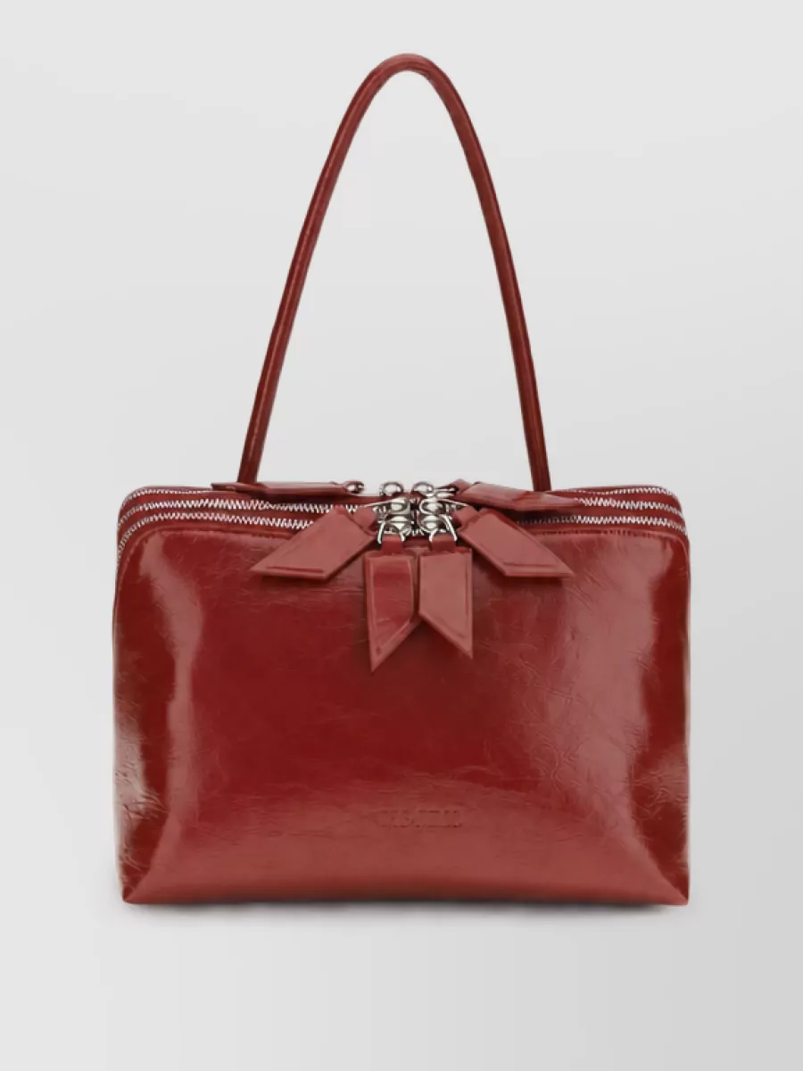 The Attico Na Leather Clutch Bag