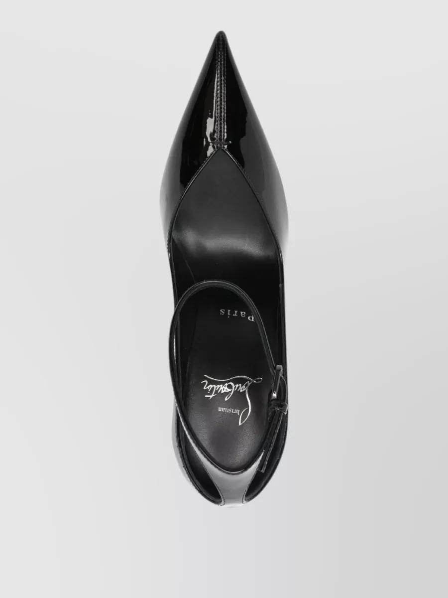 Christian Louboutin Patent Leather Ankle Strap Pumps