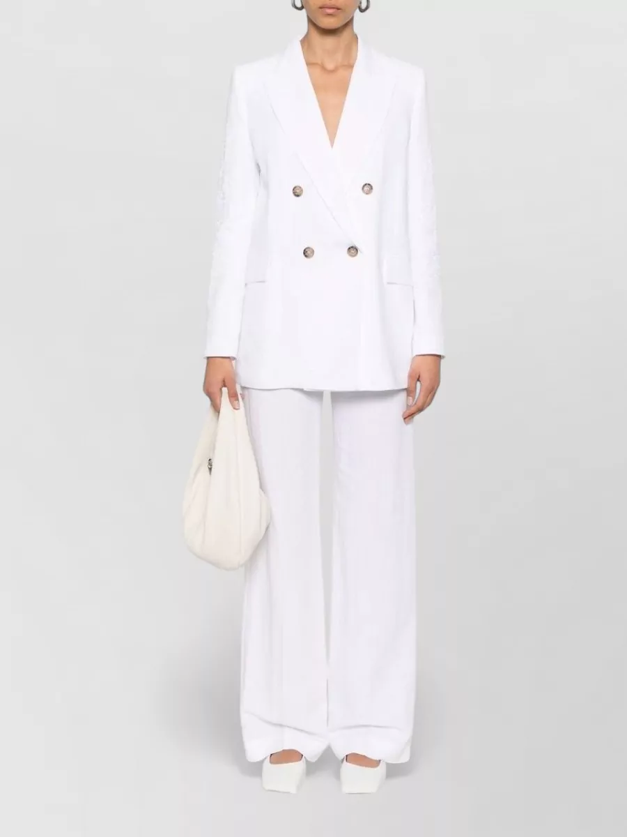 Ermanno Firenze Linen Double-Breasted Blazer