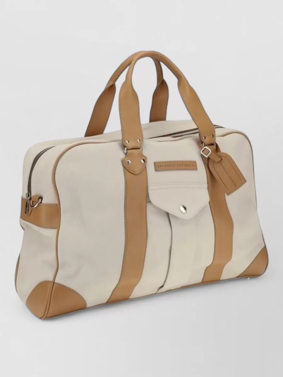 Brunello Cucinelli Leather Travel Tote Bag