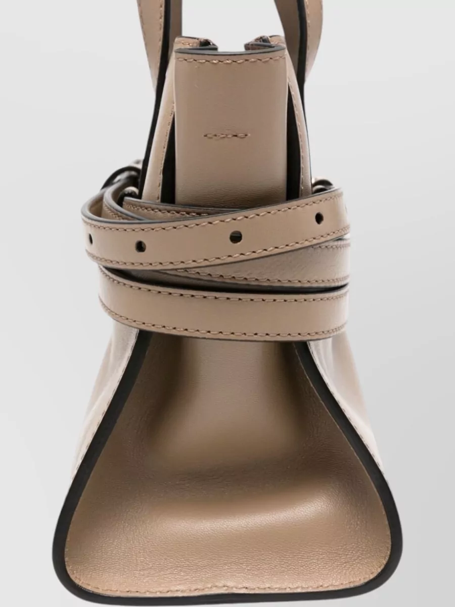 Moschino Calf Leather Small Tote Bag