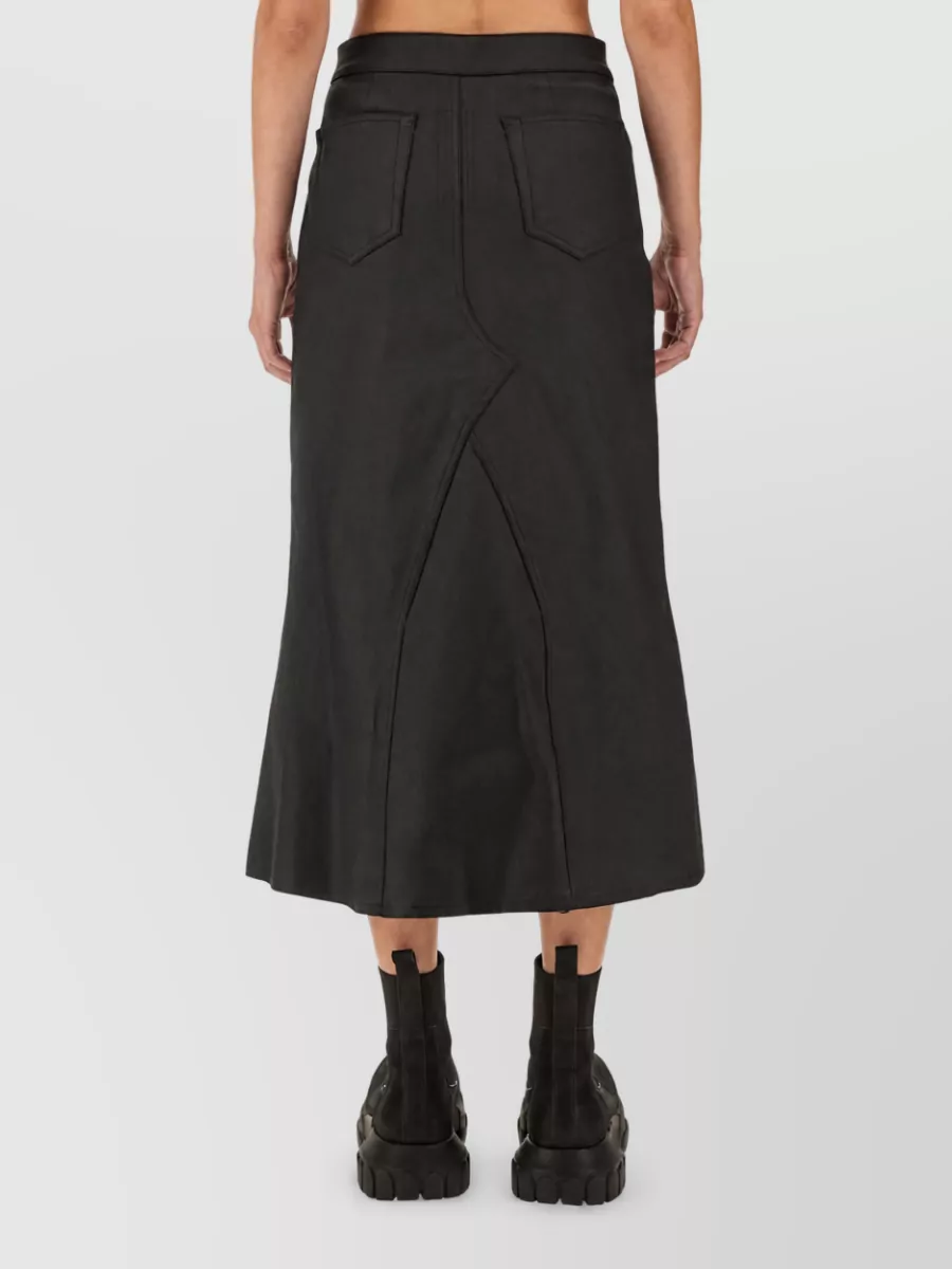 Rick Owens Denim A-Line Skirt