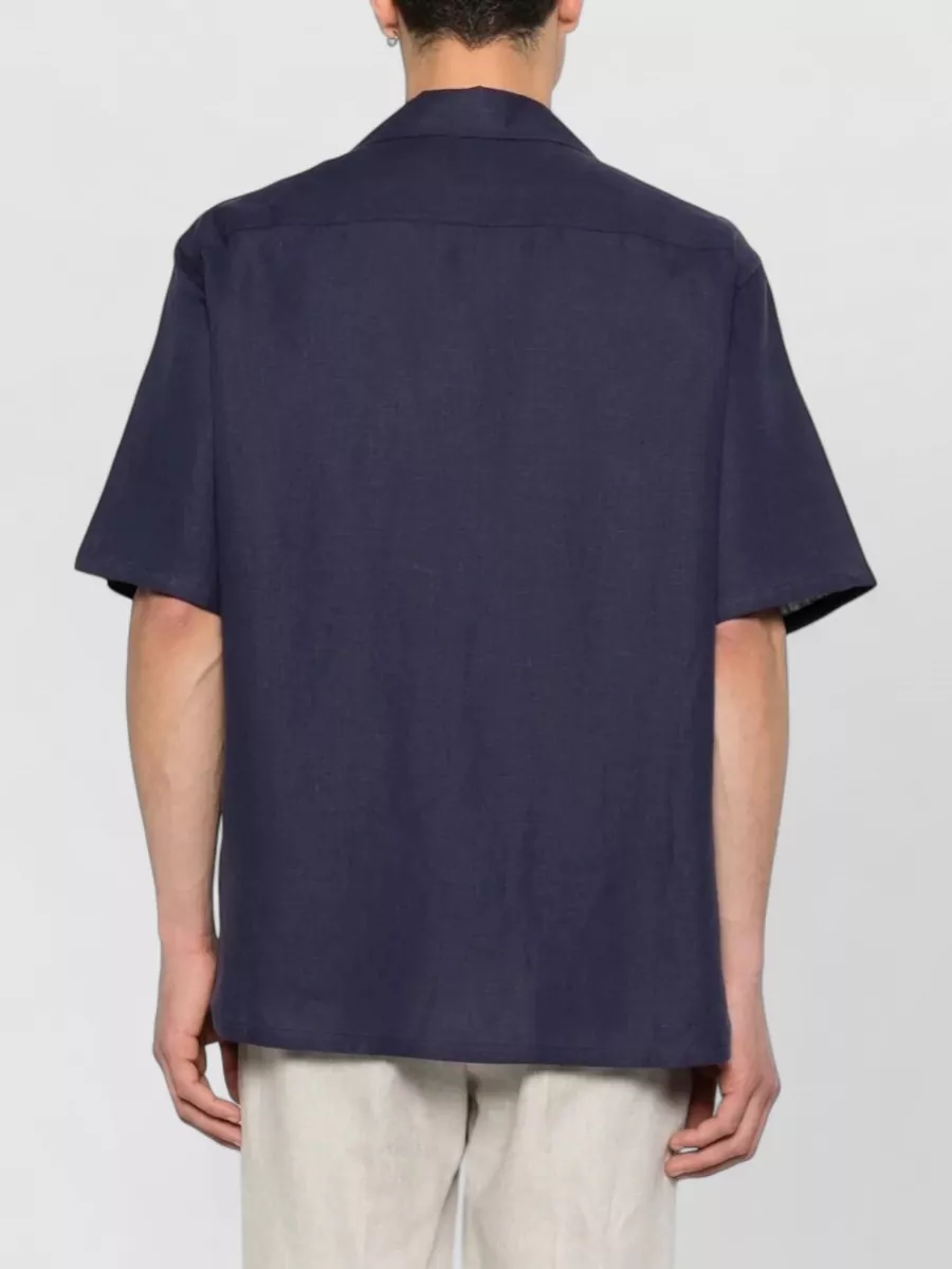 Zegna Linen Cuban Collar Shirt