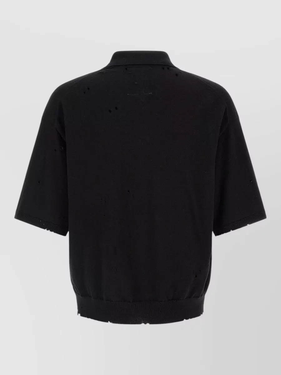 Maison Mihara Yasuhiro Embroidered Cotton Short-Sleeve Polo Shirt