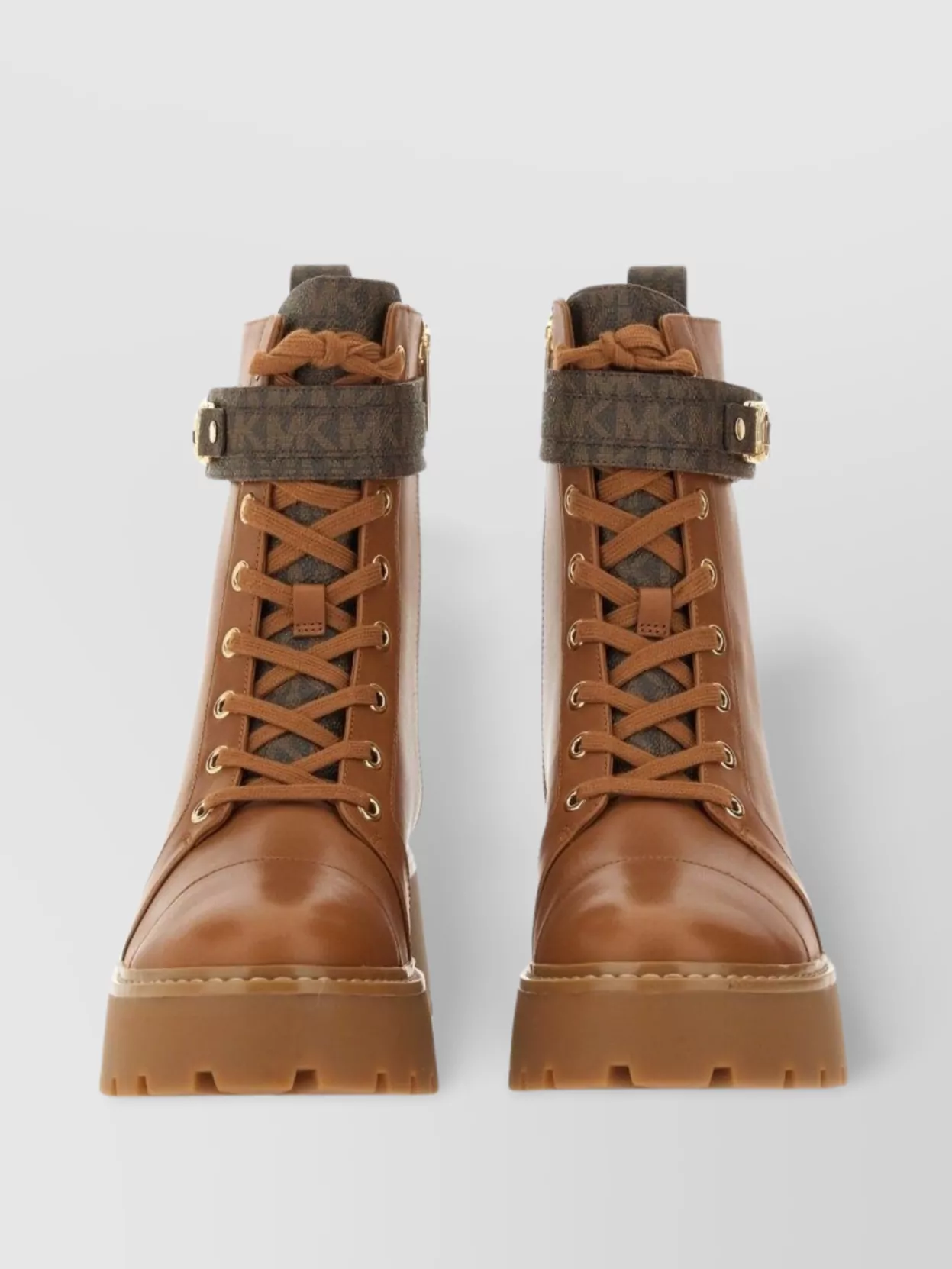 Michael Kors Chunky Sole Ankle Boots With Contrast Panel