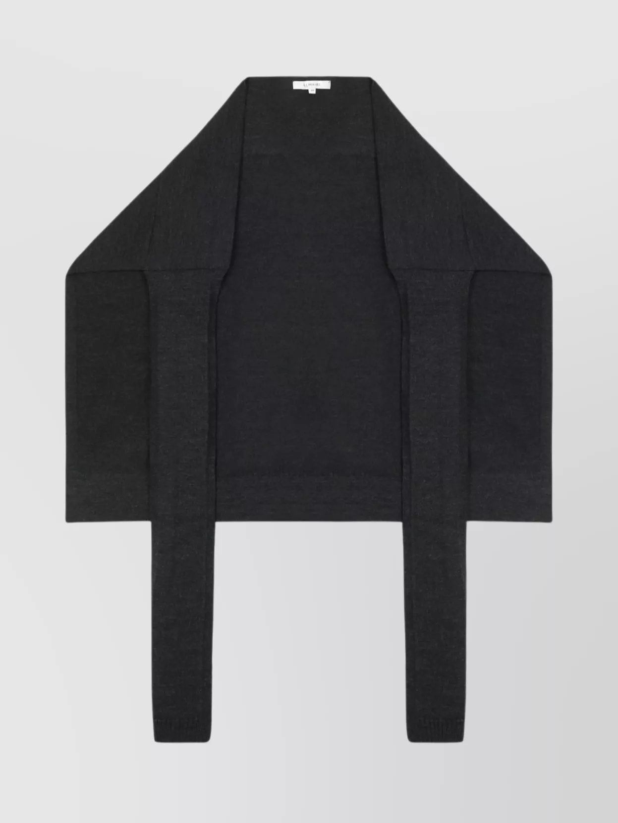 Lemaire Versatile Knitted Wool Scarf In Black