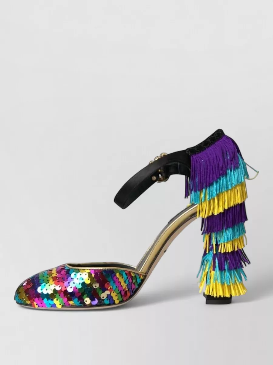 Dolce&Gabbana Leather Embellished Mary Jane Pumps