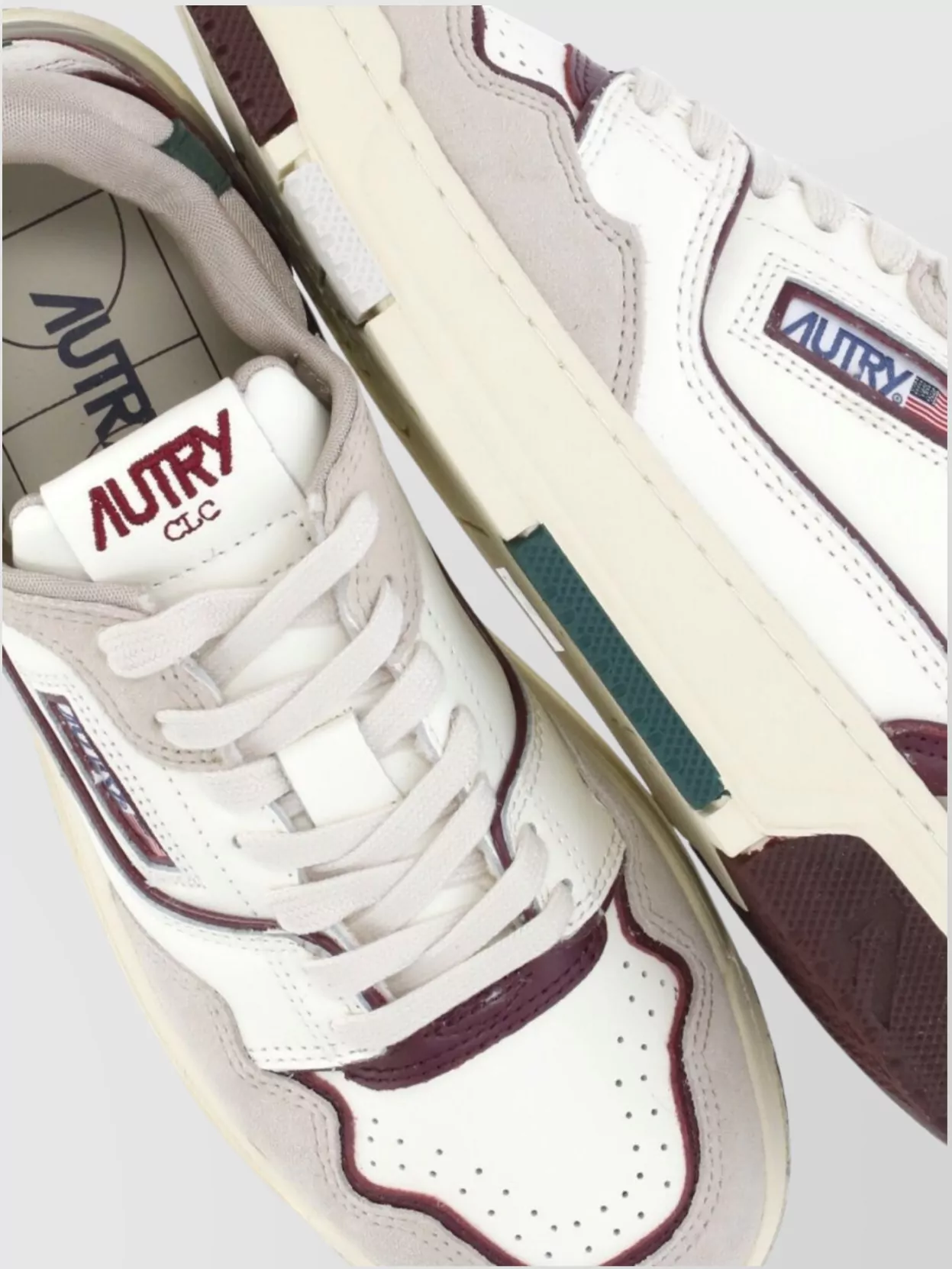 Autry Low Top Leather Sneakers With Raised Sole