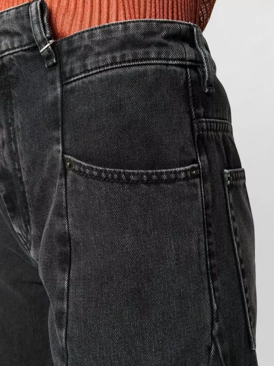 Maison Margiela High Waist Wide Leg Five Pocket Jeans