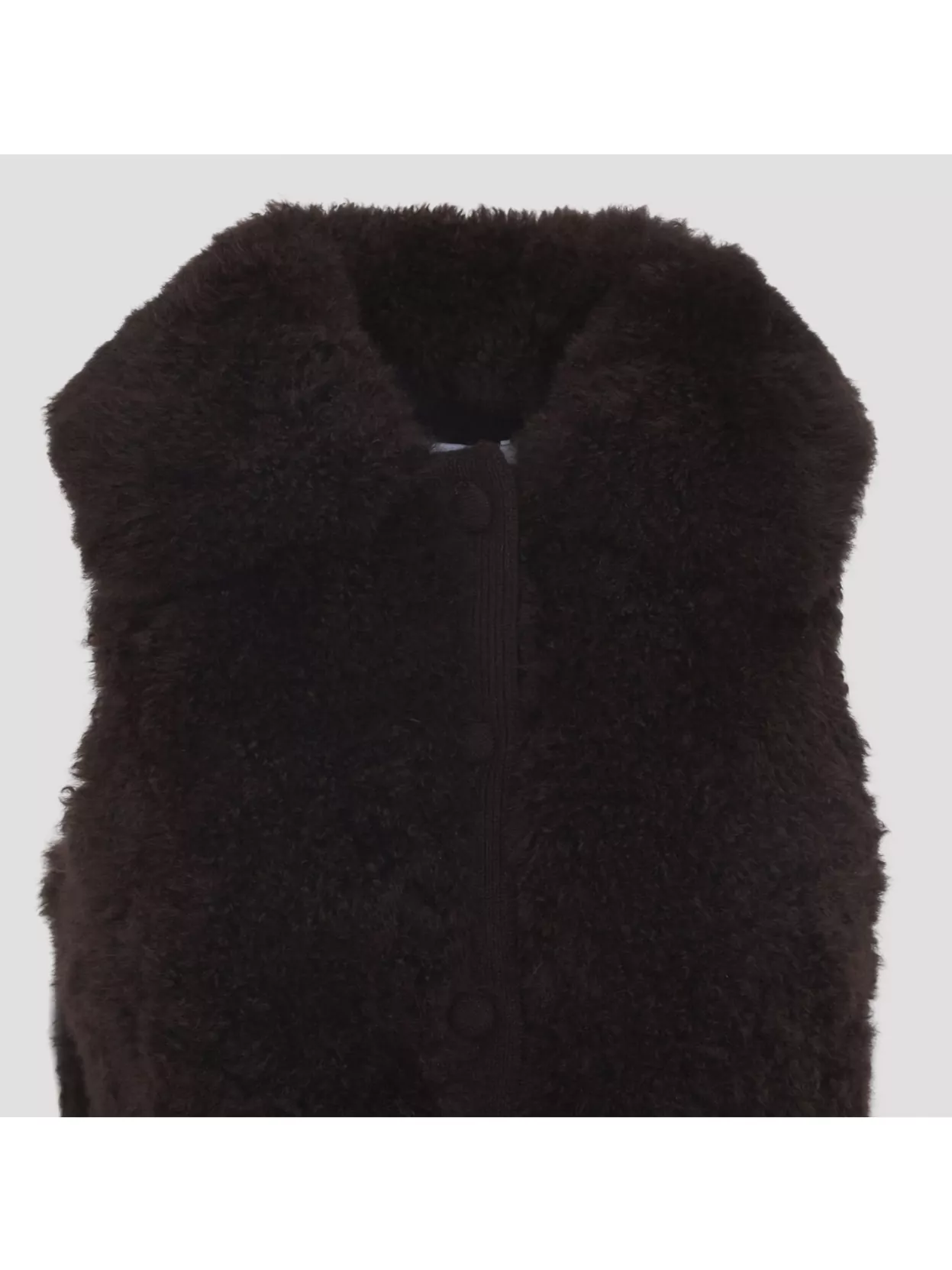 Yves Salomon Faux Fur Ribbed Hem Jacket