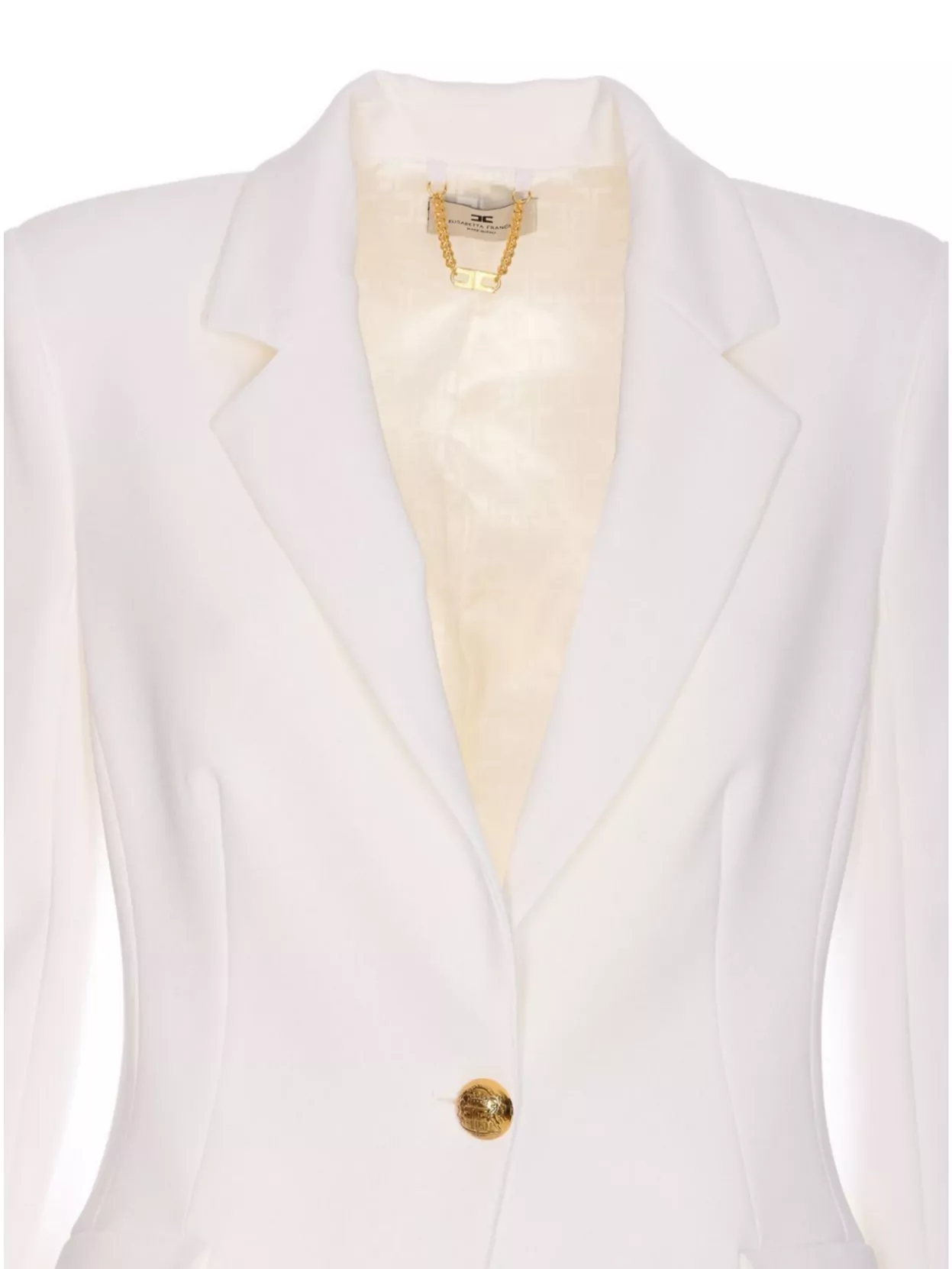 Elisabetta Franchi Tailored Suit With V-Neck And Reinforced Shoulder