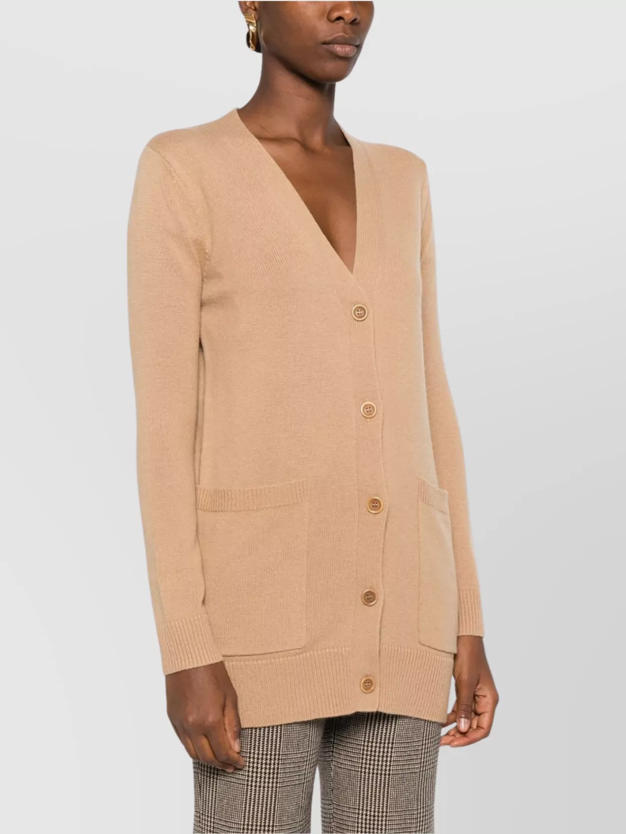 Max Mara Sequin Embellished Wool Cashmere Cardigan