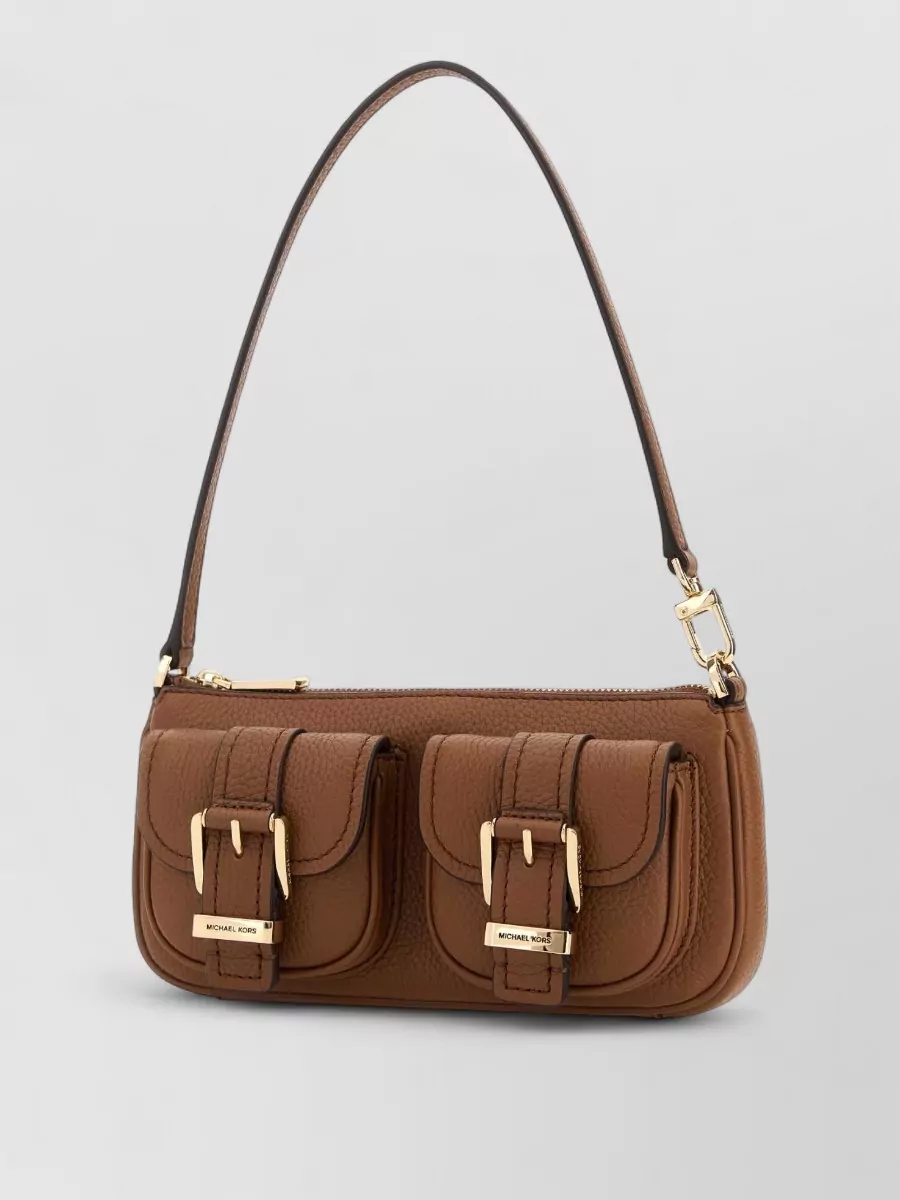 Michael Kors Zoe Shoulder Bag Adjustable Strap In Orange