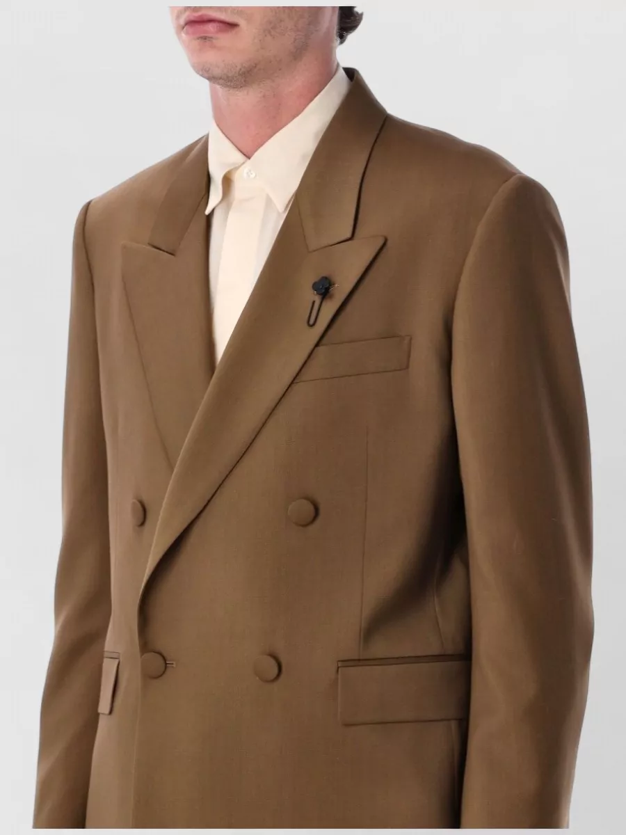 Lardini Virgin Wool Double-Breasted Blazer