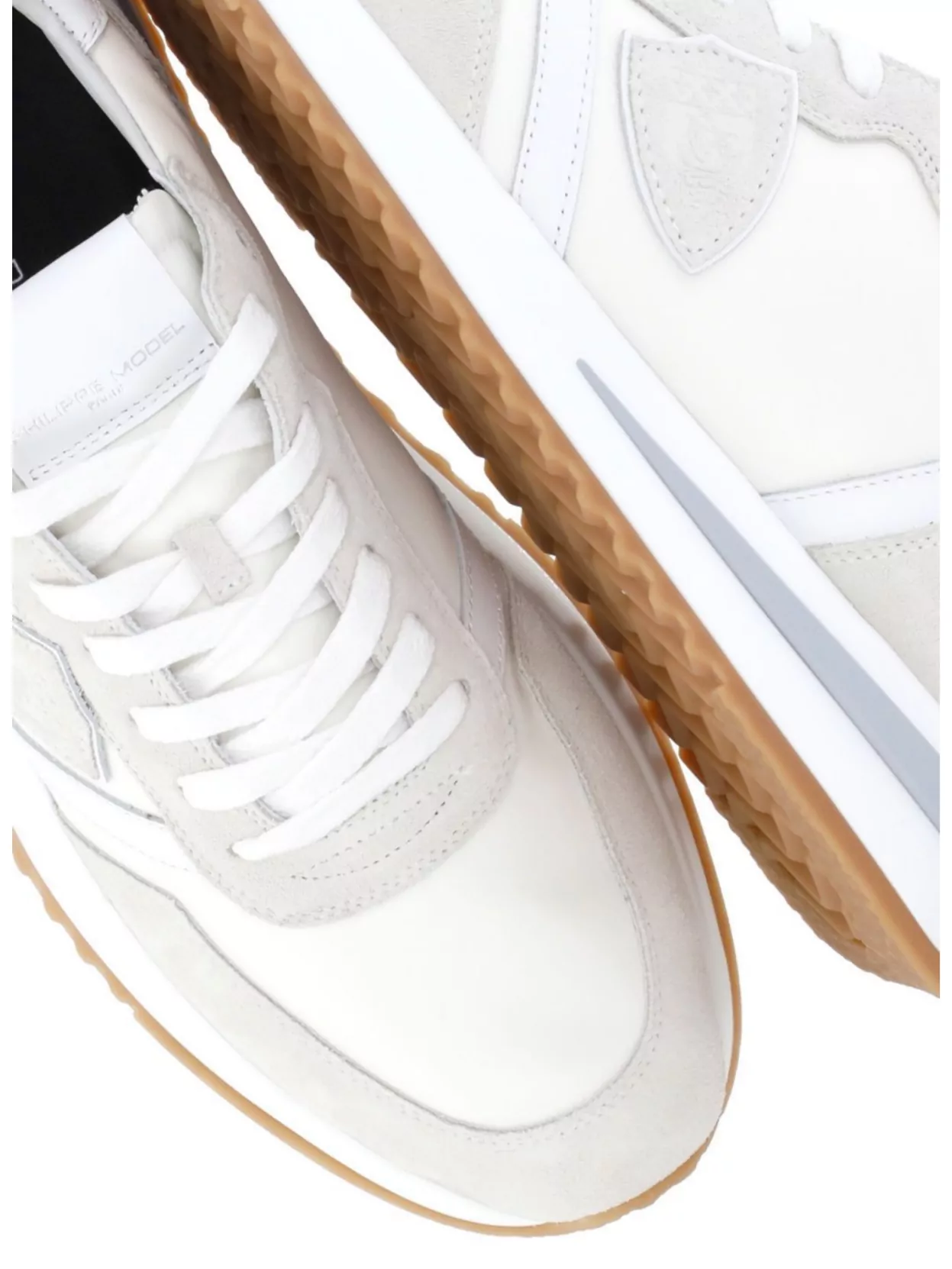 Philippe Model Casual Low Top Sneakers With Suede Inserts