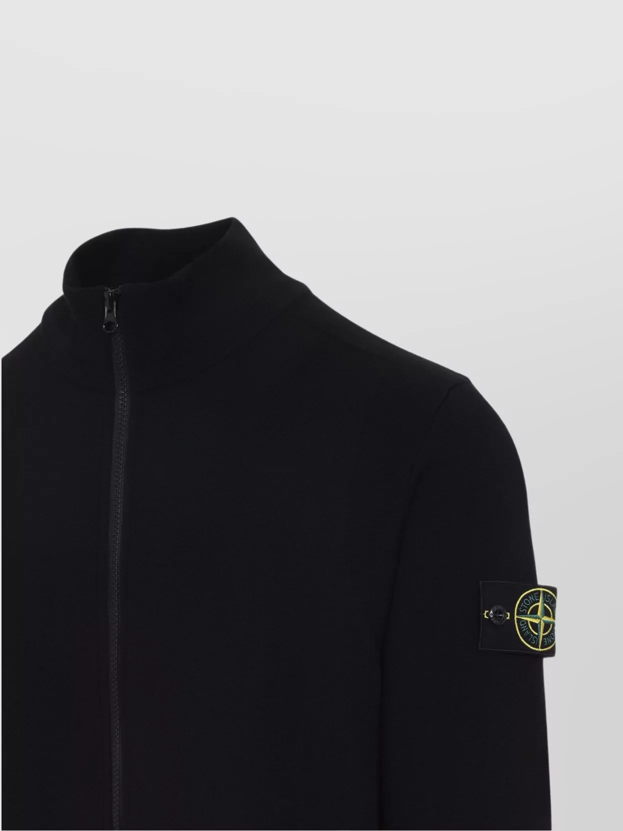 Stone Island Sweater Wool Blend Standing Collar