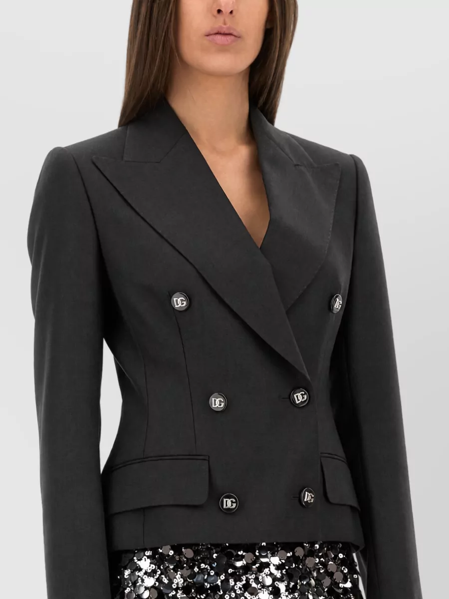 Dolce&Gabbana Virgin Wool Double-Breasted Suit Jacket